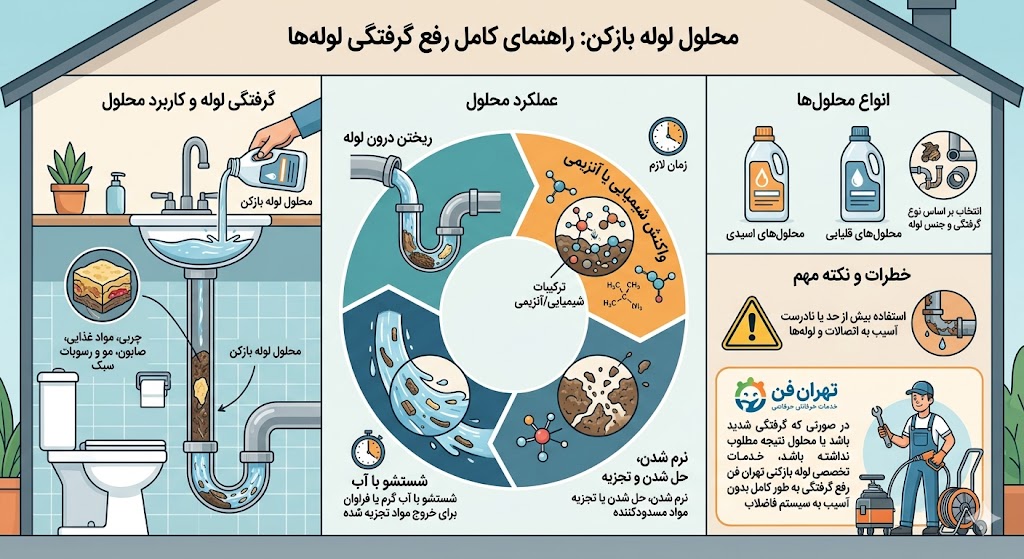 آموزش بازکردن لوله فاضلاب لوله بازکنی ارزان فوری تهران