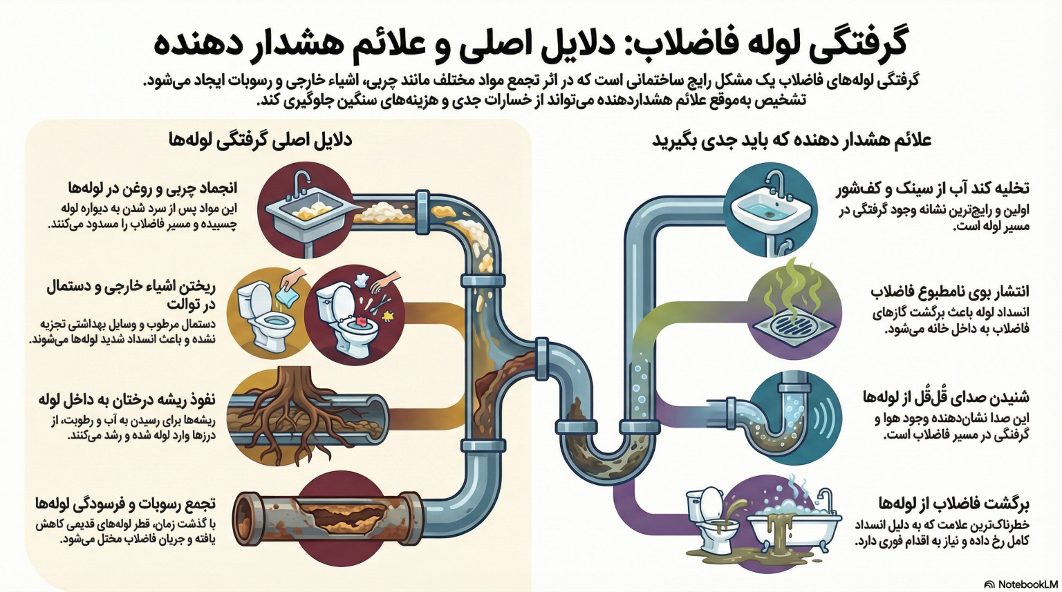 علت گرفتگی لوله فاضلاب دلایل گرفتگی لوله فاضلاب لوله بازکن تهران فوری شبانه روزی تهران