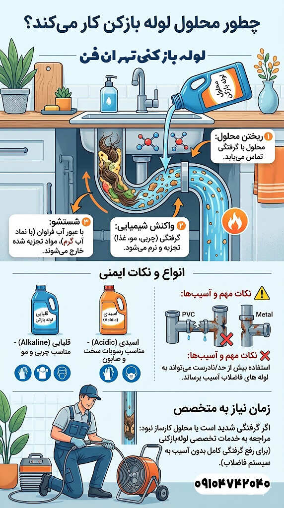 محلوله لوله بازکنی تهران فن لوله بازکنی فوری فاضلاب بازکنی فوری چاه بازکنی فوری